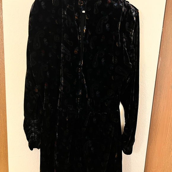 NWT ZARA Paisley Velour Dress - Picture 5 of 7